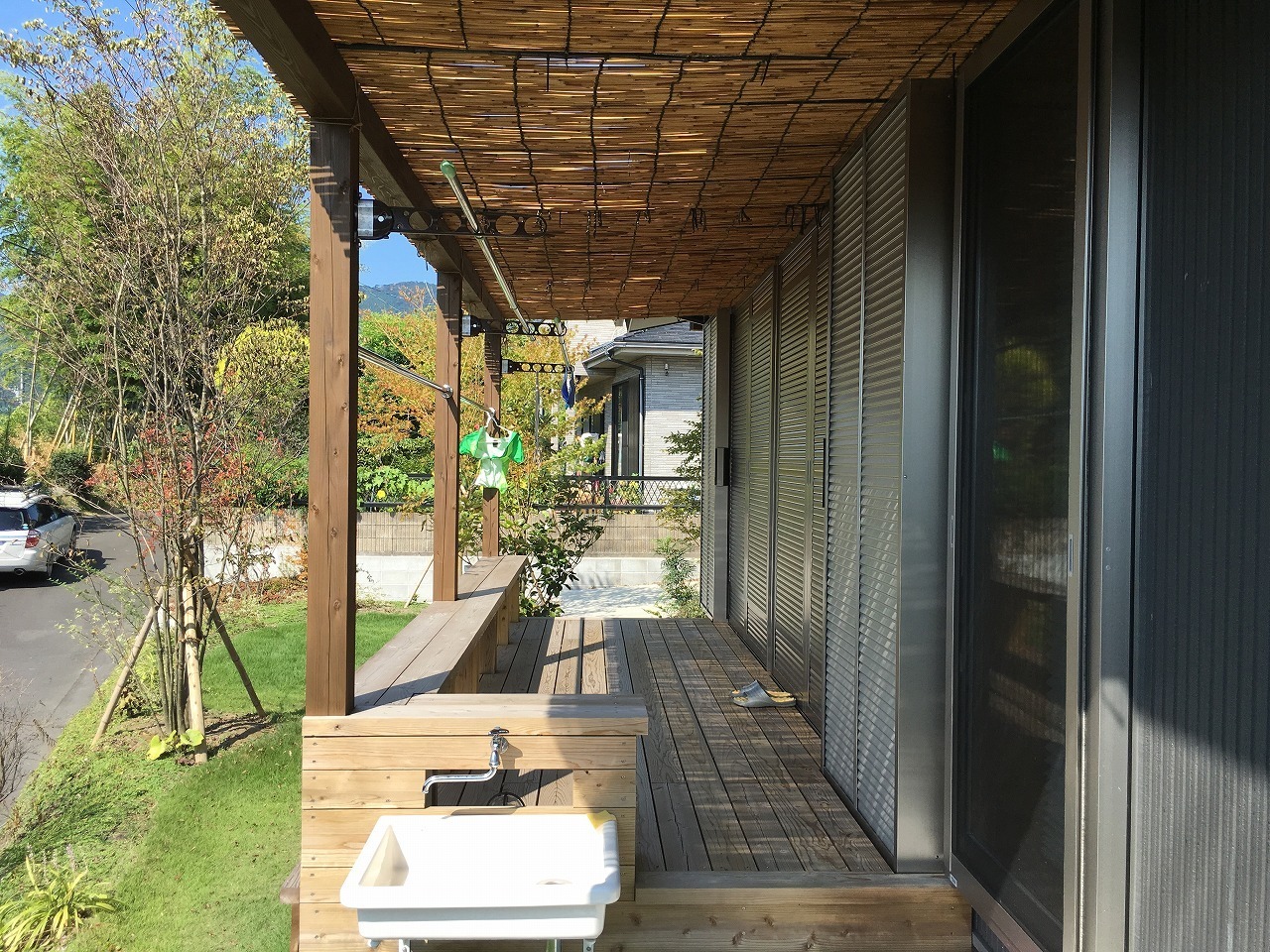 姶良平松の家ウッドデッキ